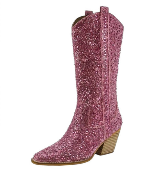 Damen Alice Strass Stiefel Wadenhoch