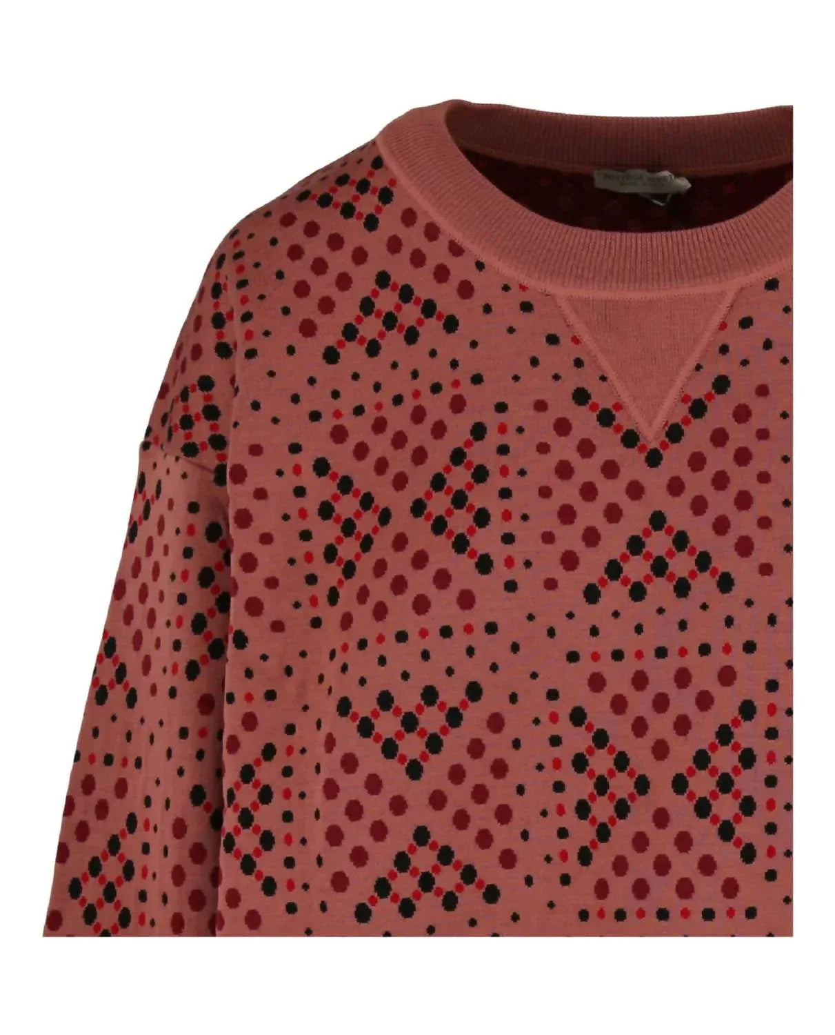 Rundhals-Sweatshirt mit Polka Dots