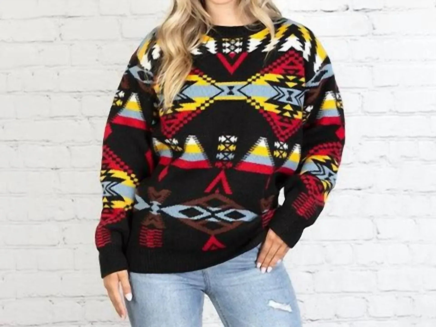 Colorful Aztec Tribal Sweater