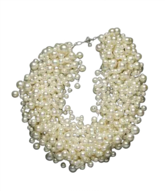 Women's Pearl Cluster Necklace