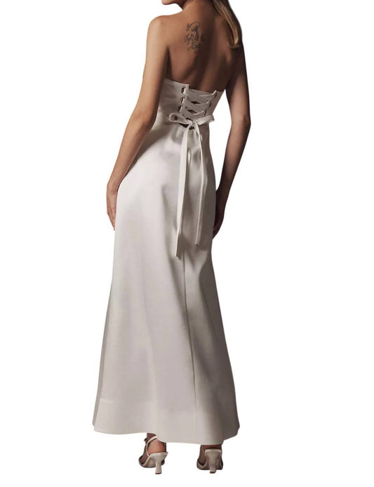 Women’s Piper Strapless Satin Fit & Flare Maxi Dress
