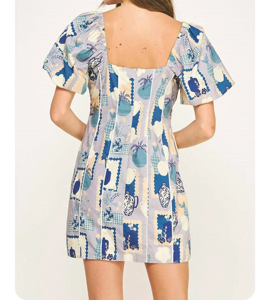 Contrast Pipe Button Down Dress