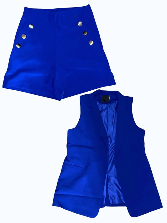 Women's Vest And High Waisted Short Set