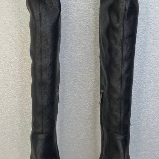 Women's Leather Knee High Riding Boots