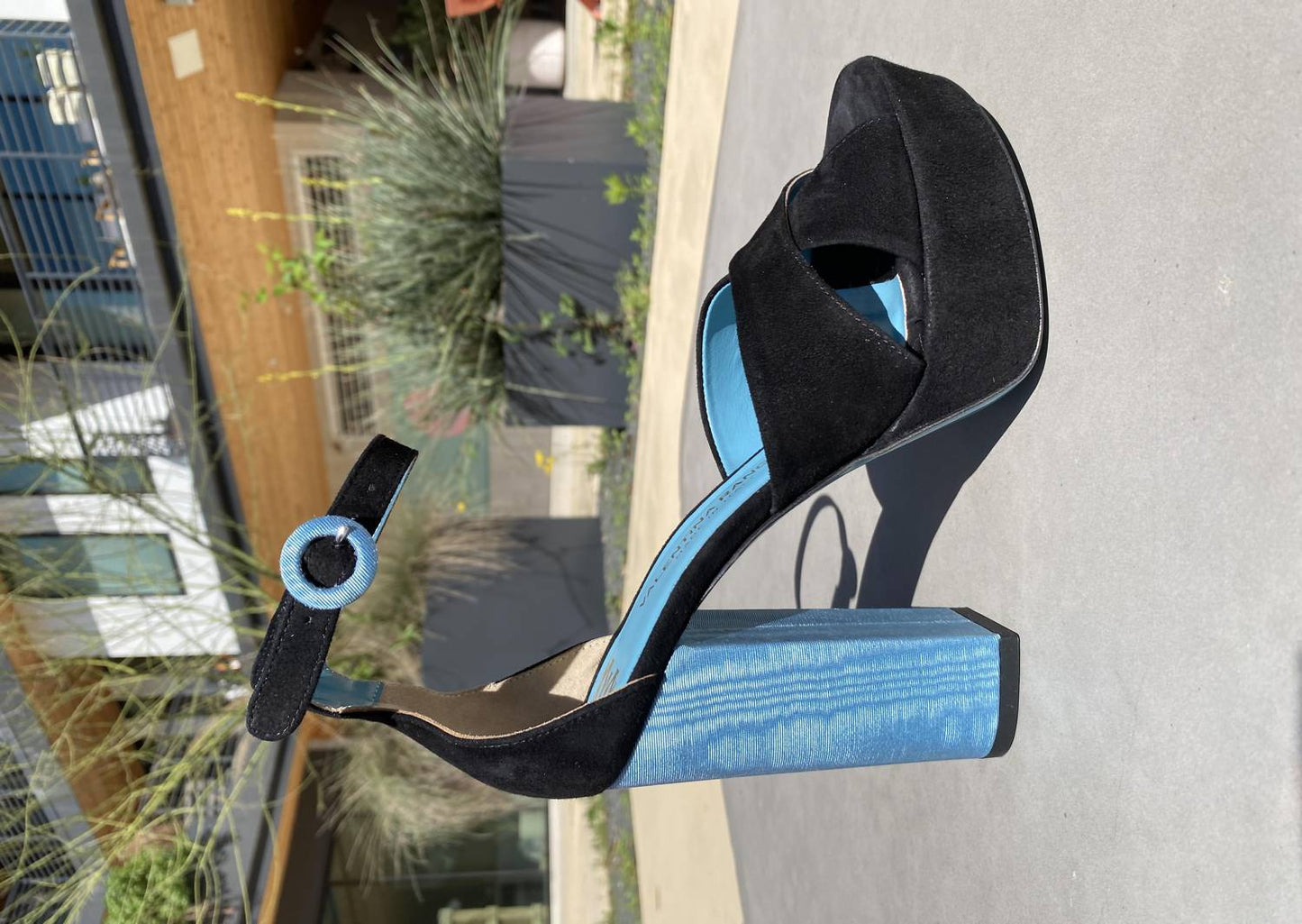 Damen-Plateausandalen mit Blockabsatz von Miglio