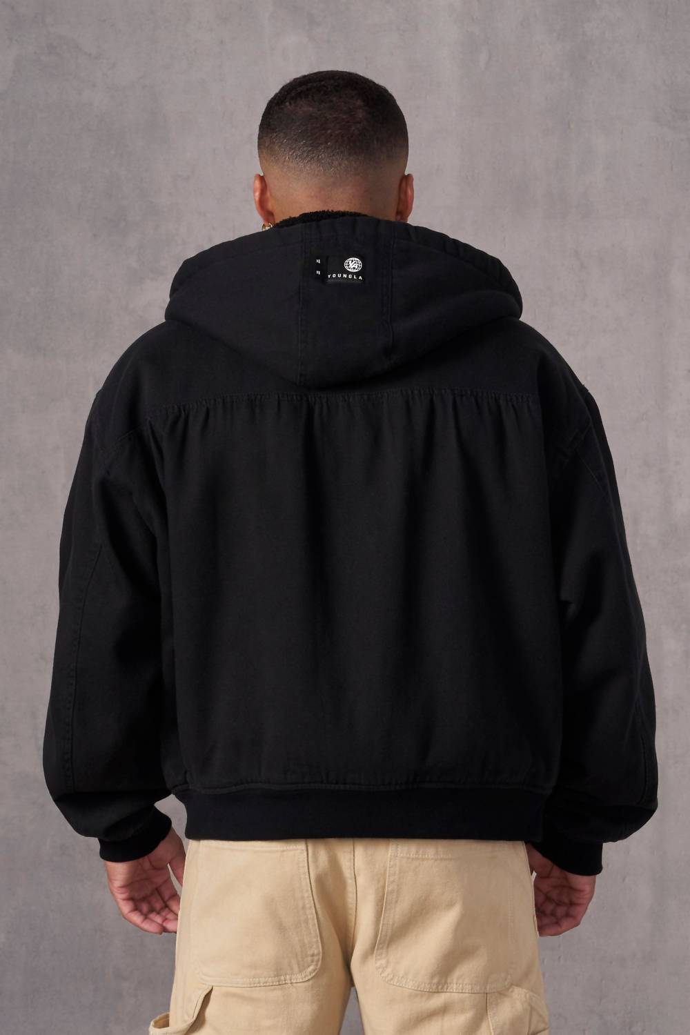 Bronco Hooded Sherpa Fleece Lined Jacket