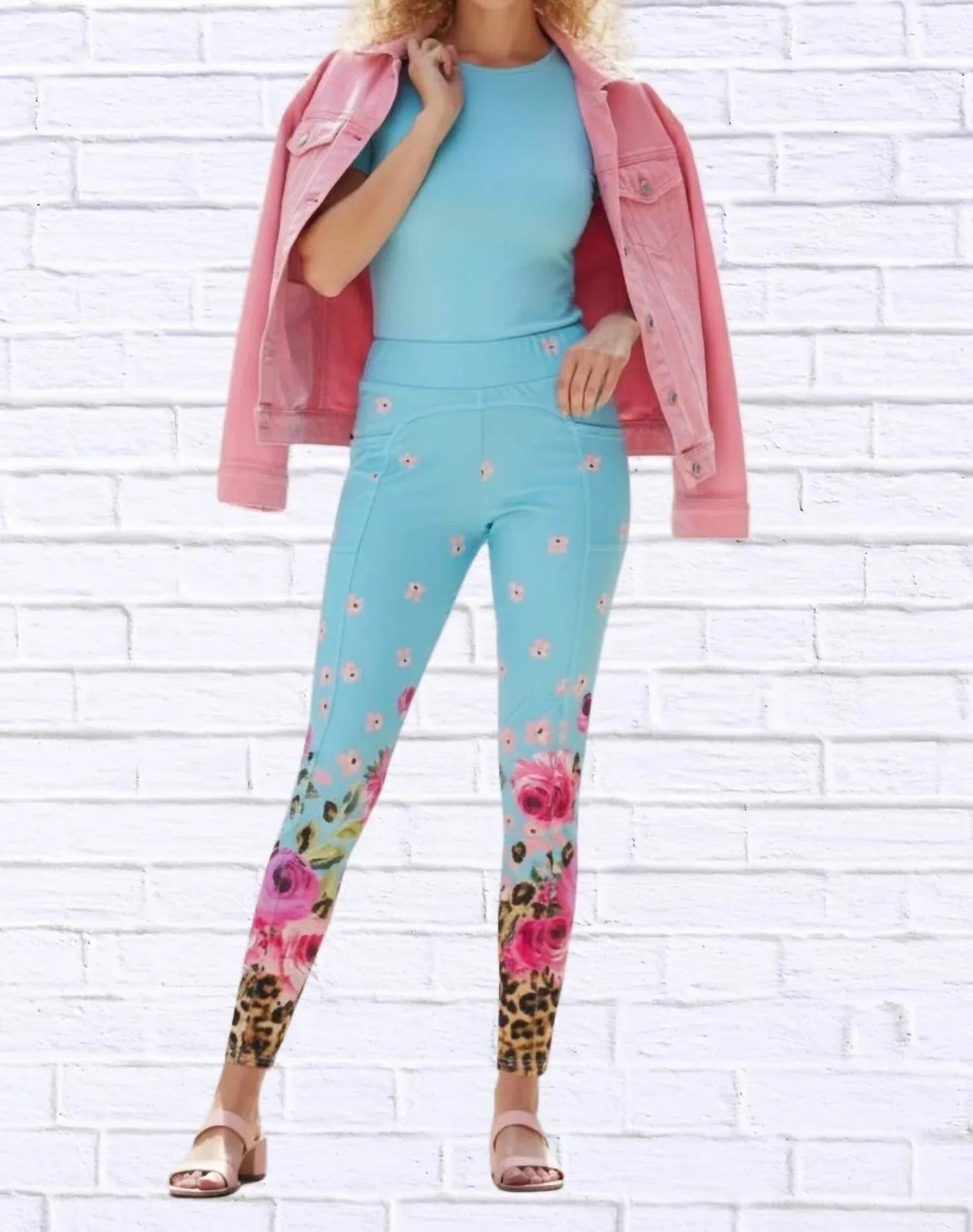Daniela Sienna Print Stretch Knit Leggings