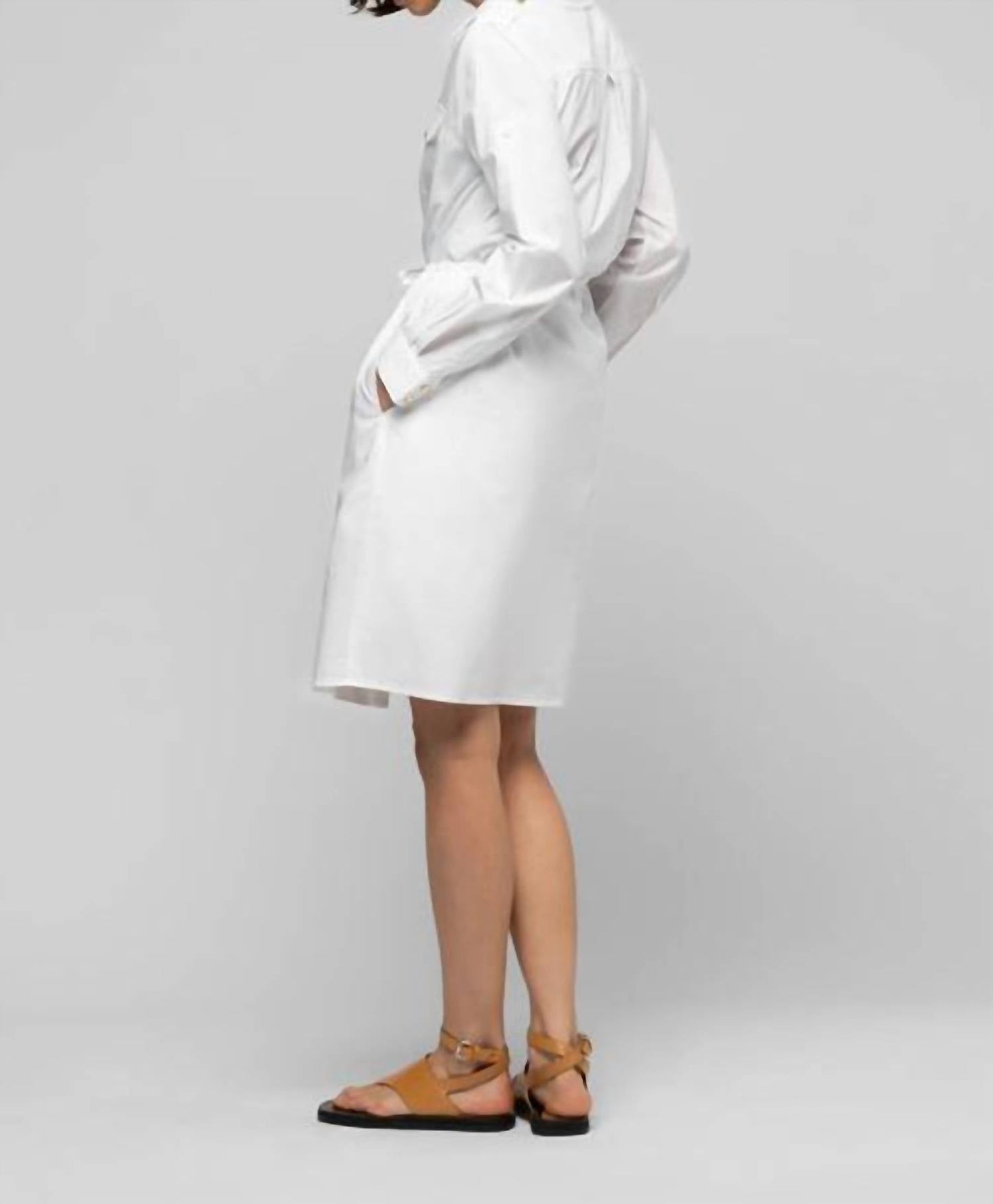 Ramie-Mini-Hemdblusenkleid