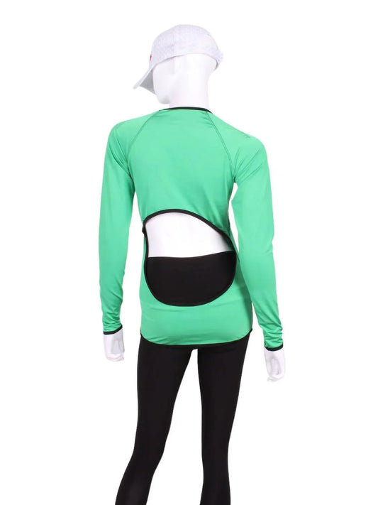 Women's Open Back Long Sleeve Crew Tee