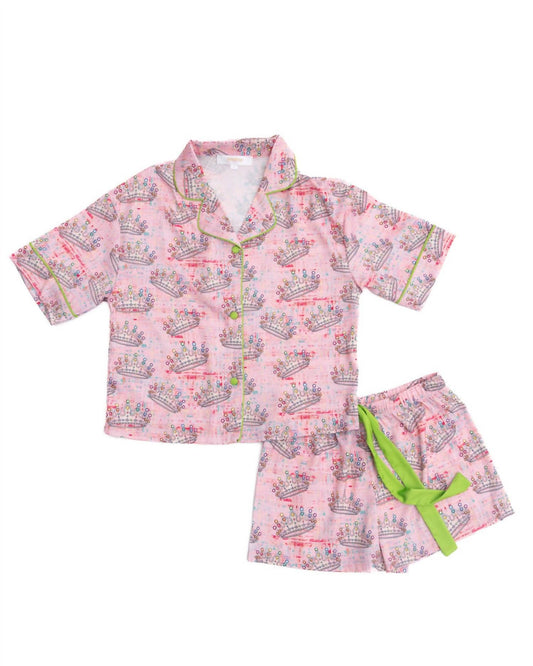 Mädchen Pyjama-Set aus seidigen Shorts
