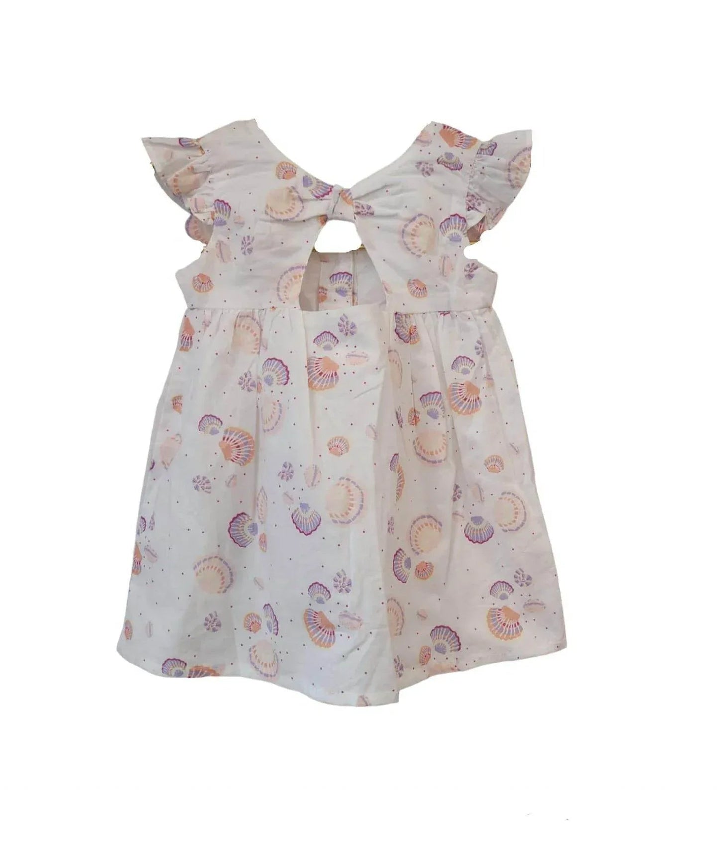 Girls Percale Seashell Print Dress