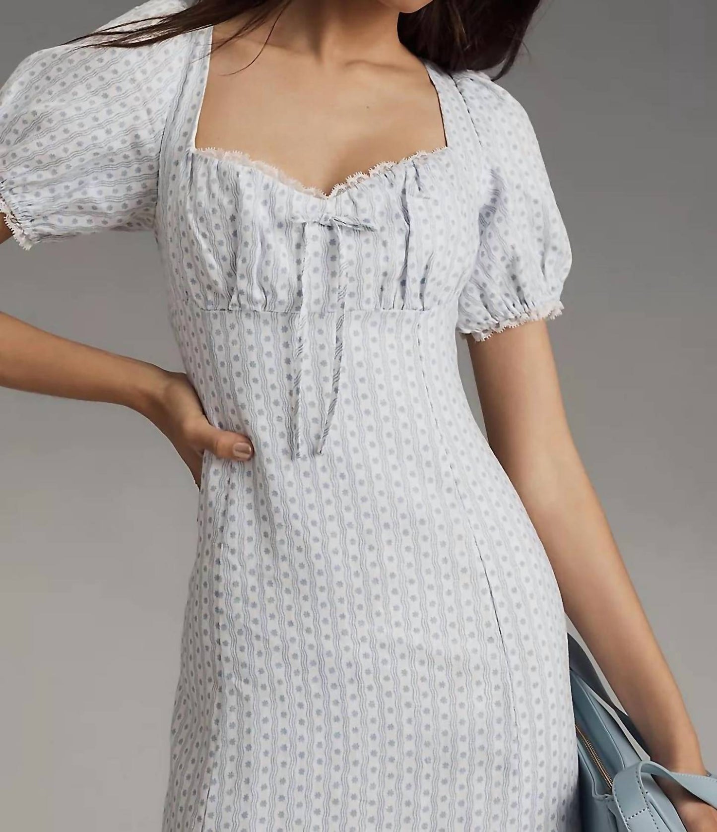 Cherise Leinen-Midikleid