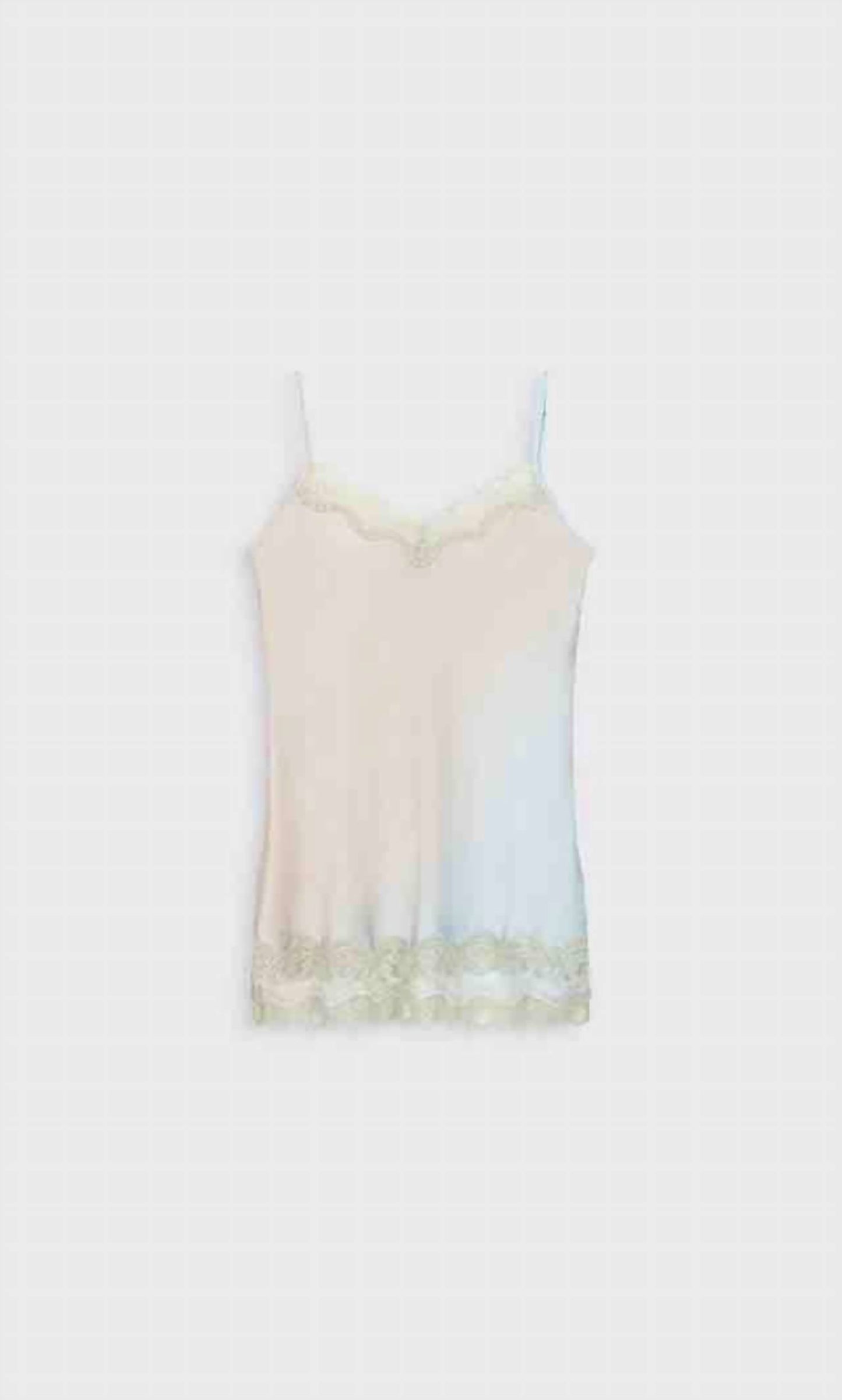 Silk Cami With Lace Trim