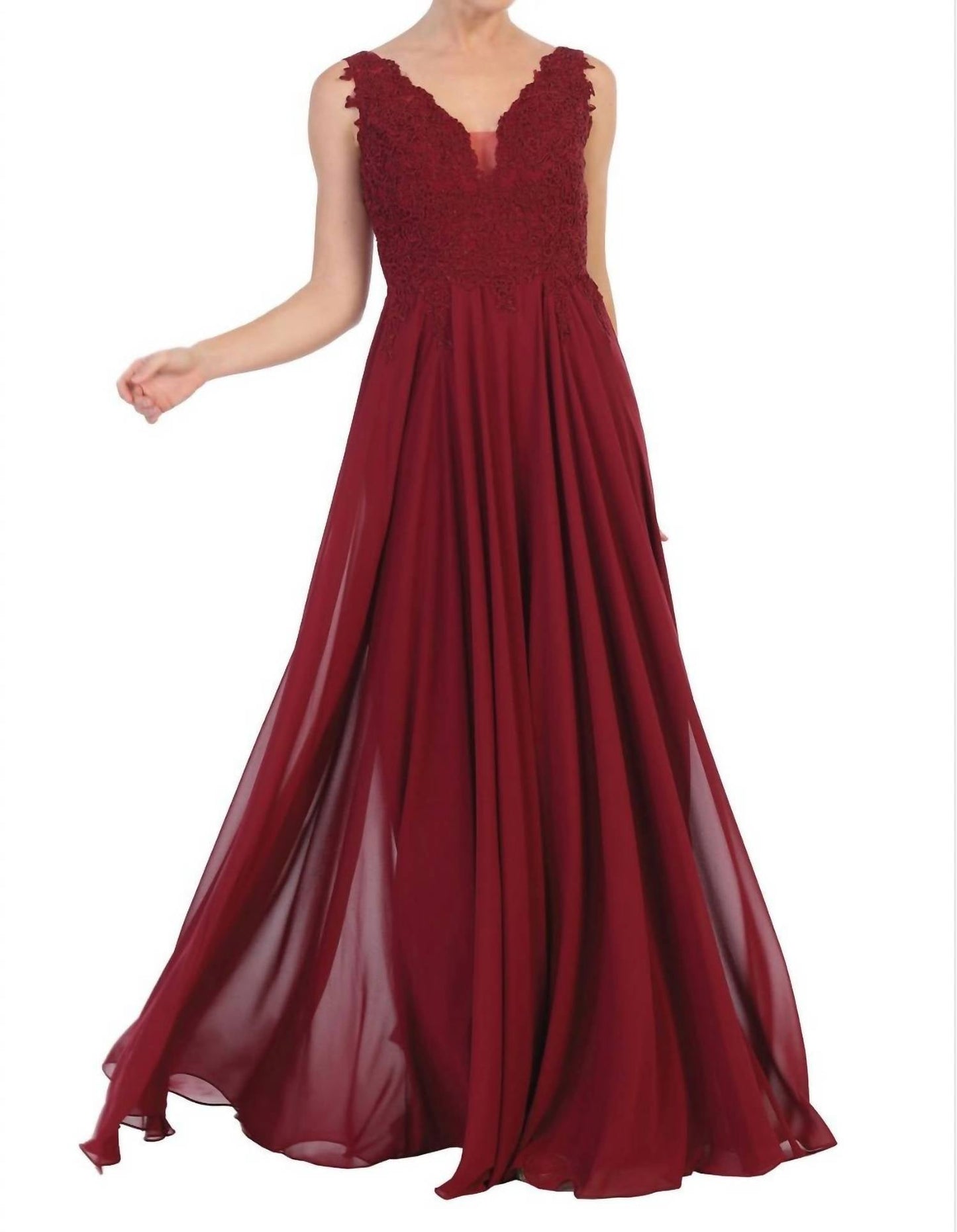 Langes ärmelloses elegantes Abendkleid