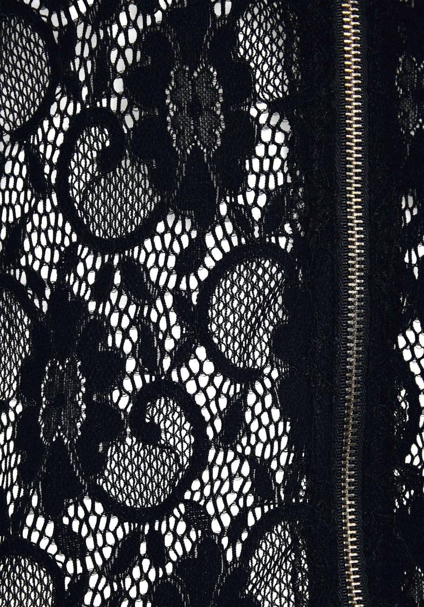 Blumen-Spitzen-Reißverschlussjacke