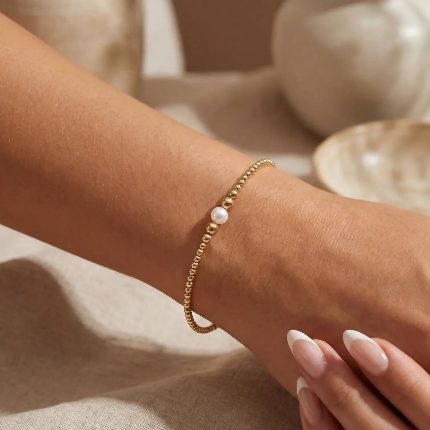 Women's Jenna Beaded Bracelet With Pearl