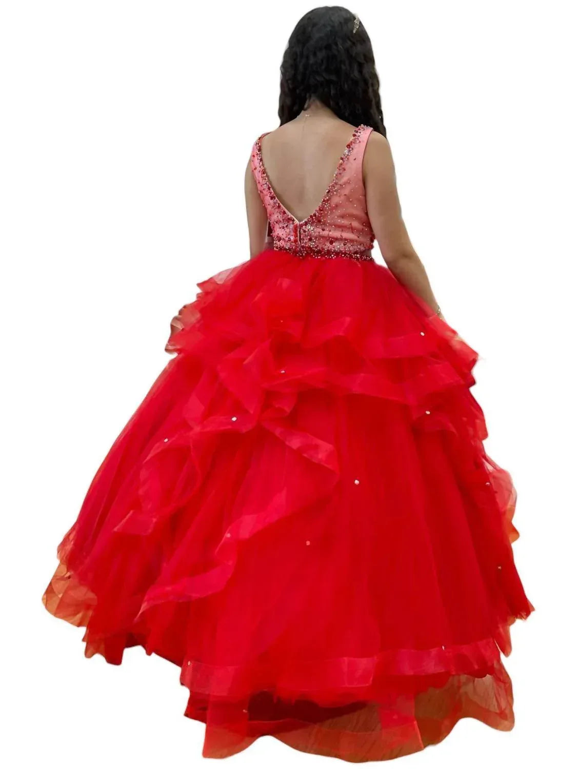 Scoop Neck Quinceañera Dress