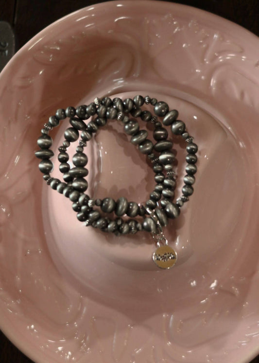 Women's Faux Navajo Pearl Bracelet