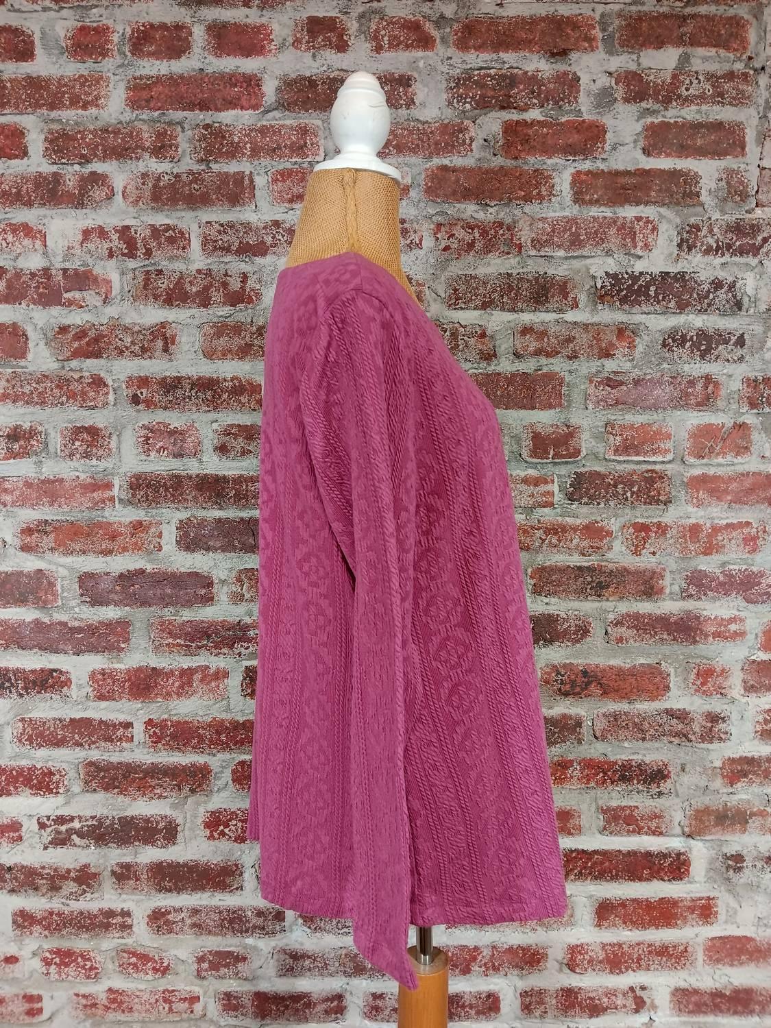 Rosetta Quilted Long Sleeve Faux Button Top