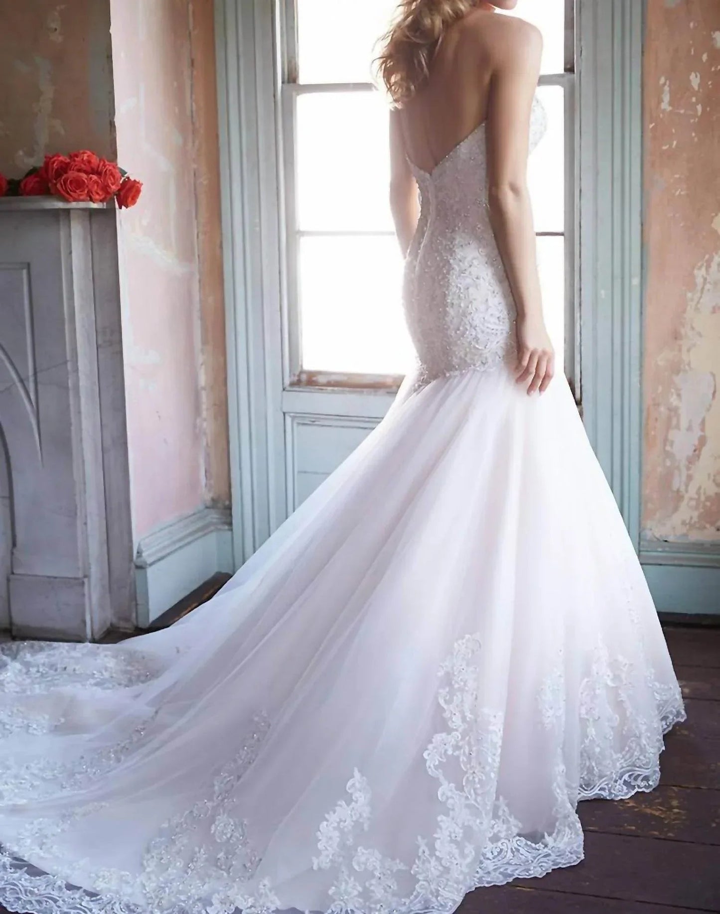 Trägerloses Meerjungfrauen-Brautkleid