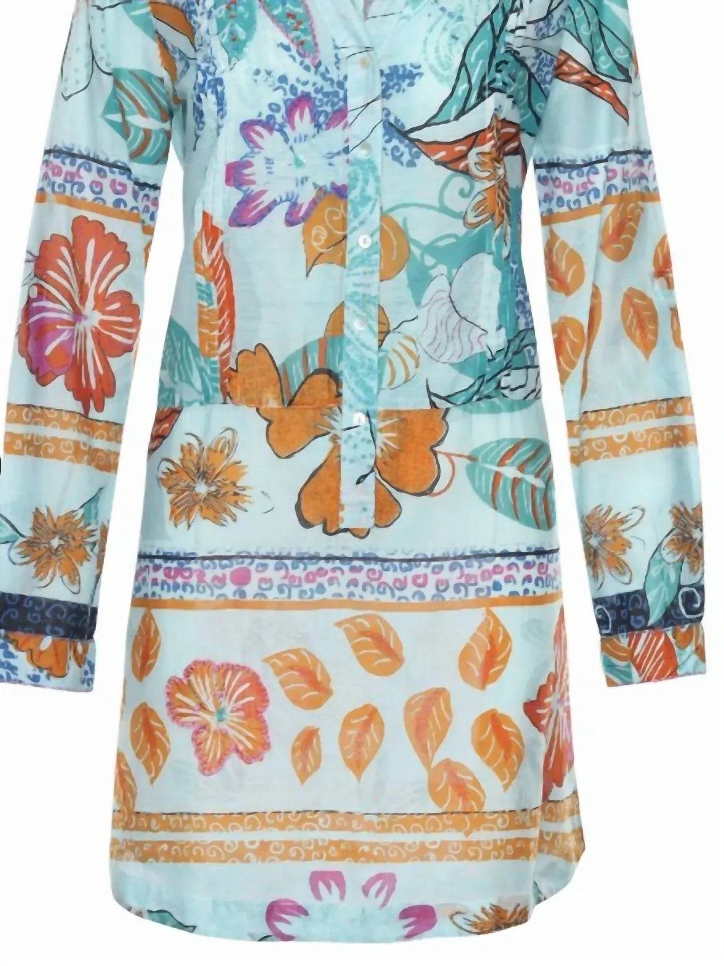 Women's Artisan Tamarind Beaded Embroidered Tunic Top
