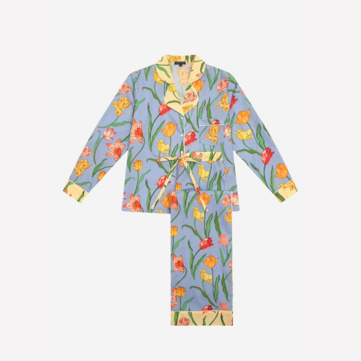 Bio-Pyjama-Set mit langen Hosen und Aufdruck