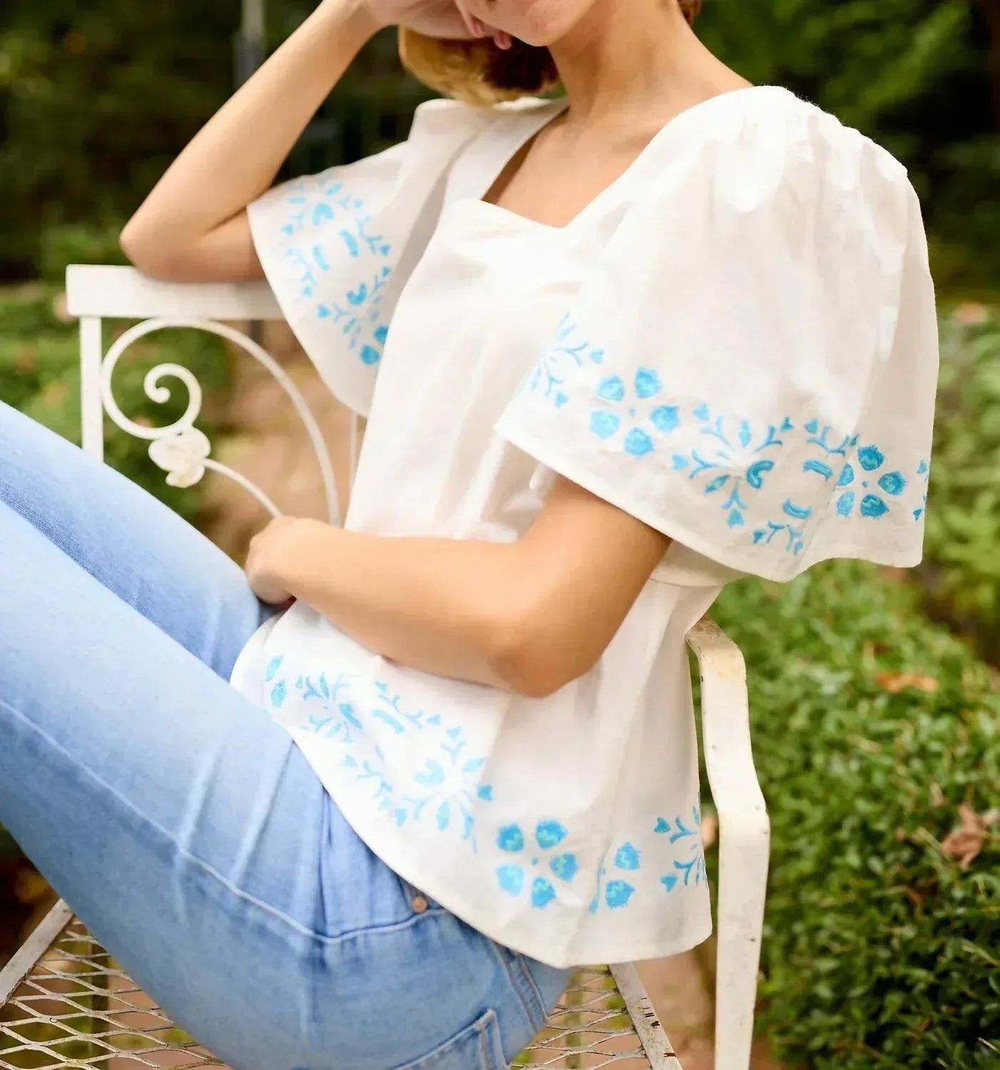 Georgia Square Neck Blouse