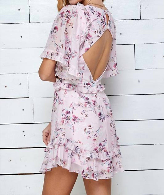 Geblümtes Rüschenkleid