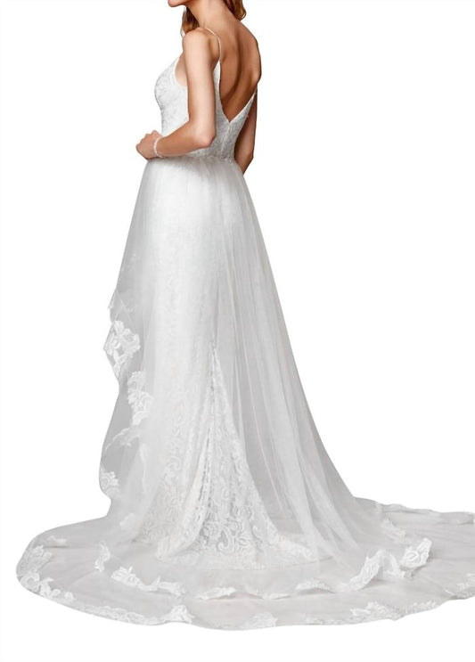 Beaded Lace Deep V-neck Maxi Sheath Dress
