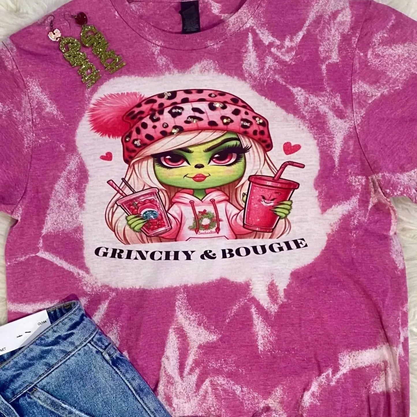 Women's Grinchy & Bougie Holiday Tee