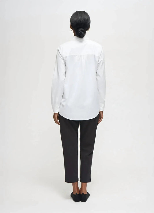 Classic Button Down Poplin Maternity And Nursing Shirt