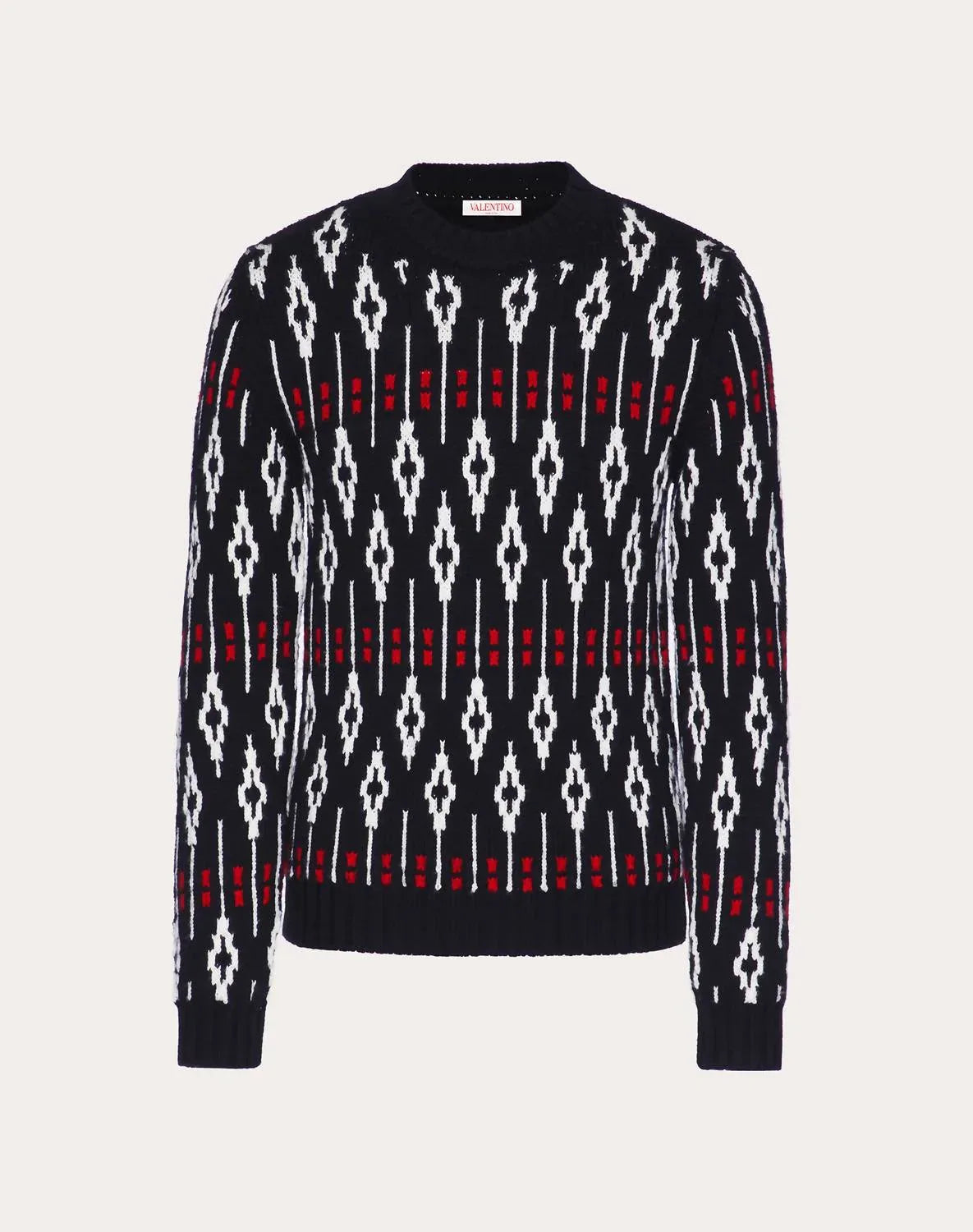 Pullover mit geometrischem Muster und Rundhalsausschnitt