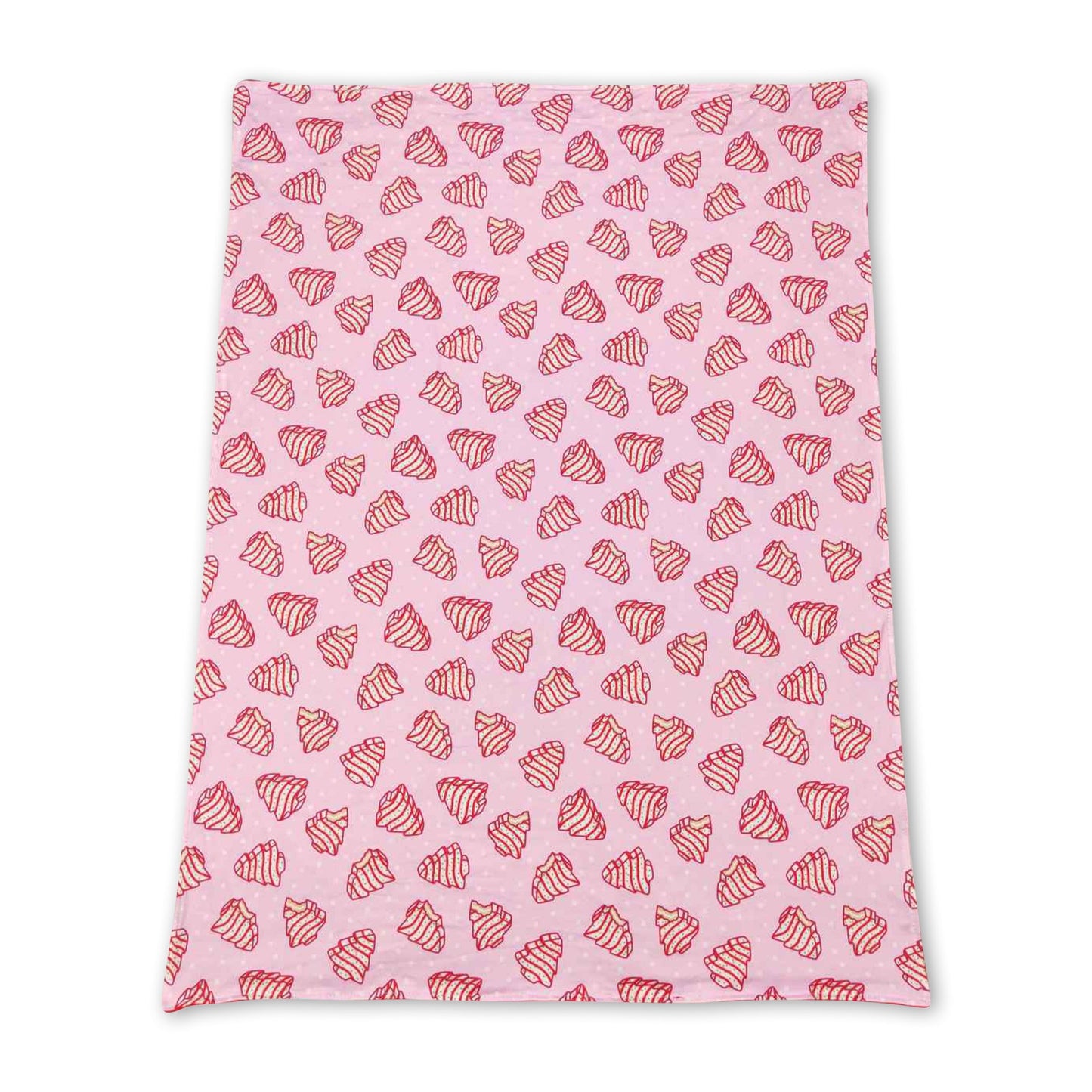 Rosa Weihnachtsbaumkuchen Baby Mädchen Decken