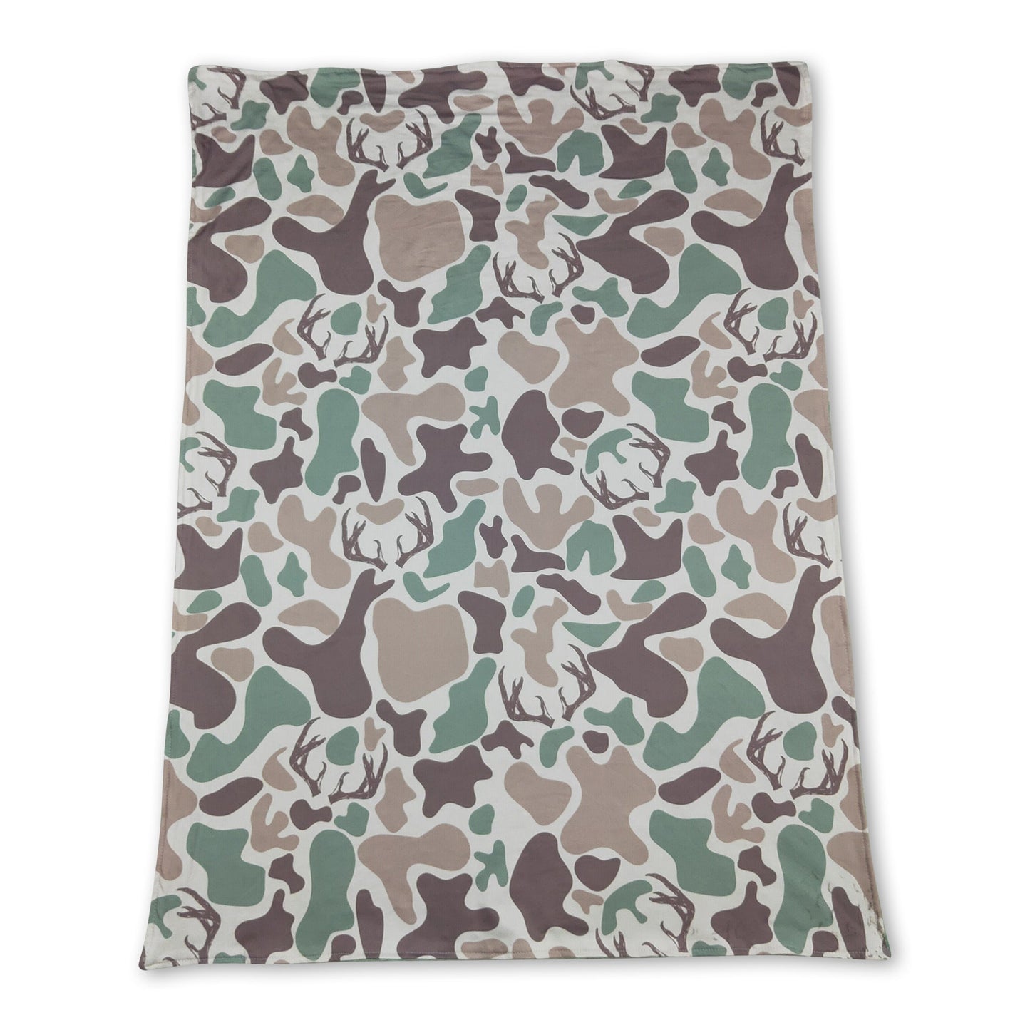 Grüne Hirsch-Camo-Minky-Baby-Kinder-Jagddecke