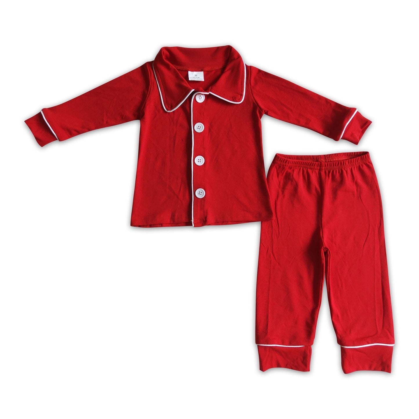 Roter Schlafanzug aus Baumwolle für Jungen, Weihnachtspyjama