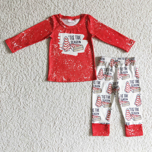 Weihnachts-Jungen-Kleidungsset: Hemd, Hose, rot