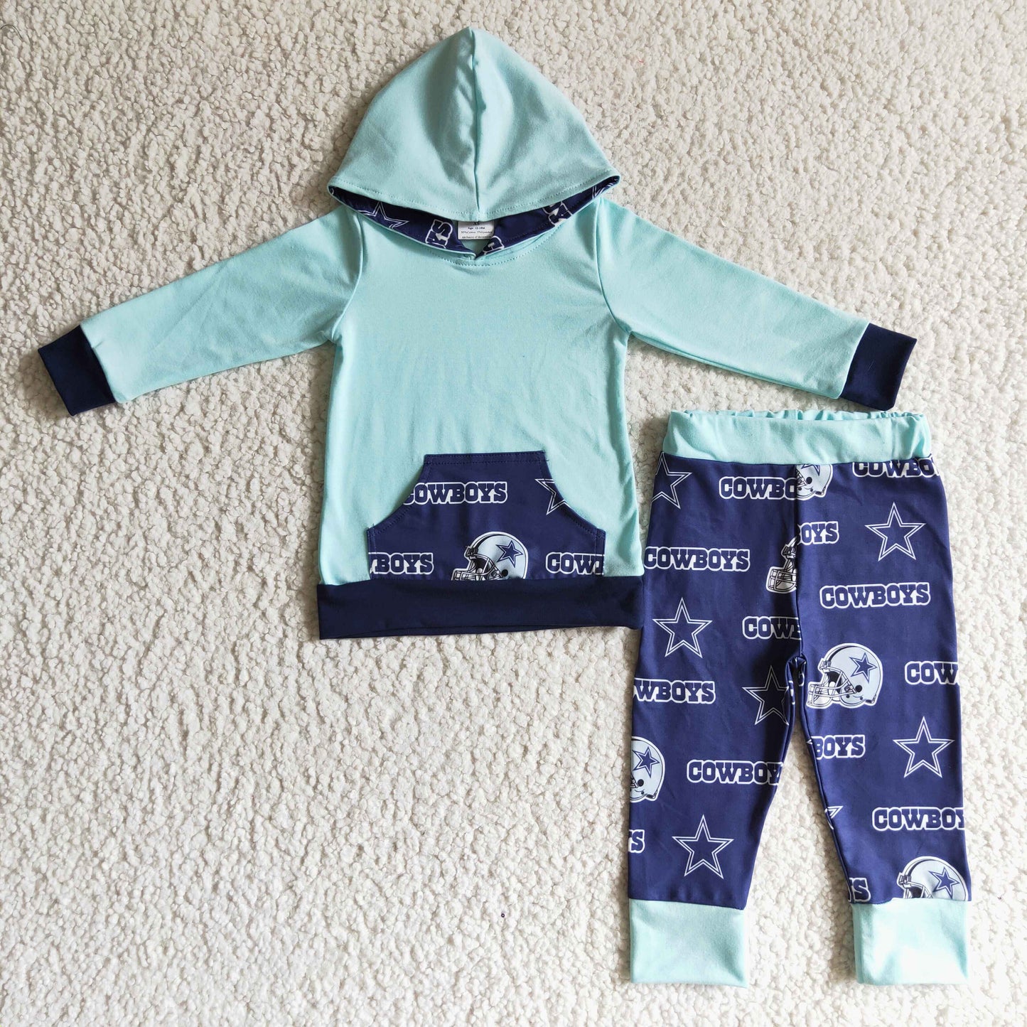 Cowboys Langarm Kinder Jungen Team Hoodie Set