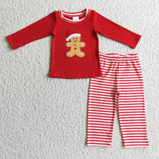 Lebkuchen-Stickerei Kinder Jungen Weihnachtsoutfits
