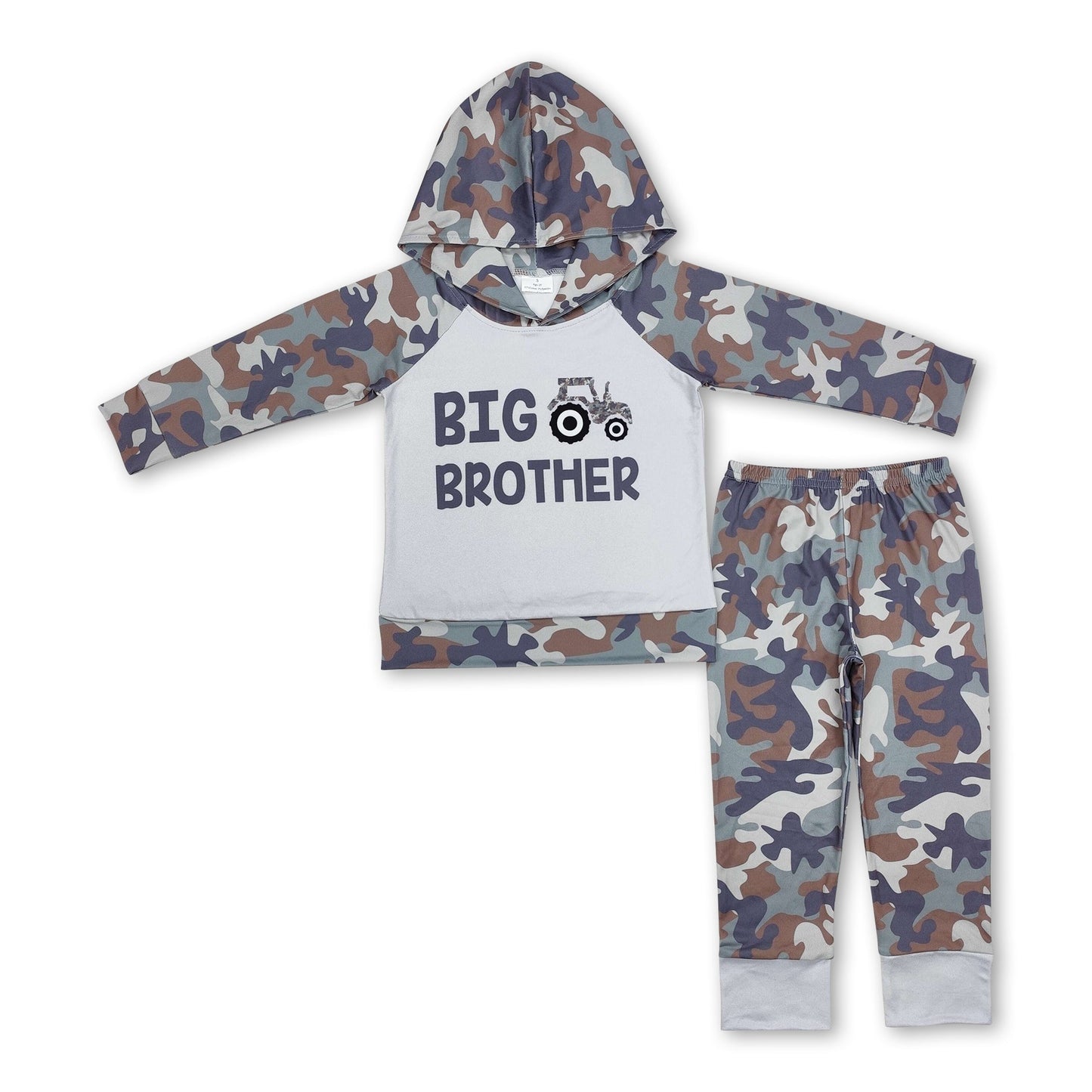 Großer Bruder Traktor Camo Kinder Jungen Hoodie Set