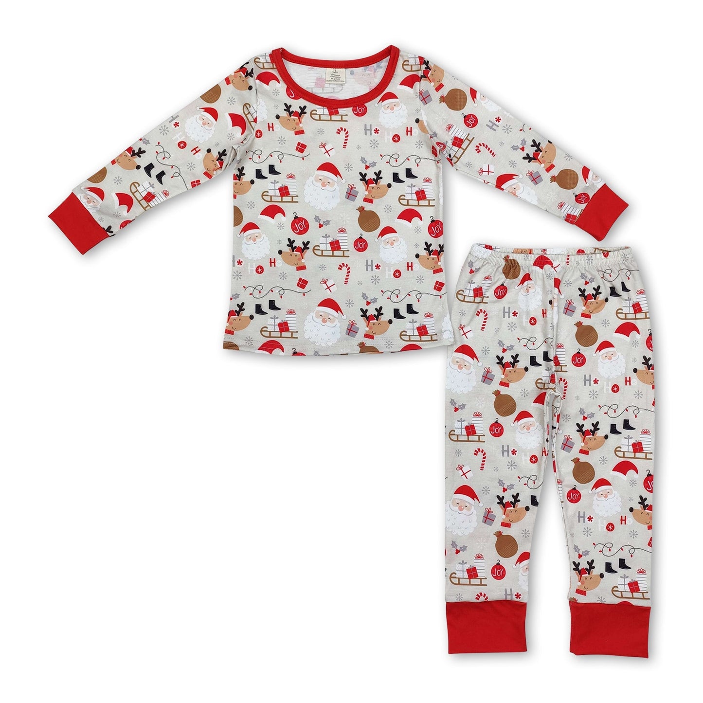Lieber Weihnachtsmann HO HO HO Zuckerstangen Jungen Weihnachtspyjama