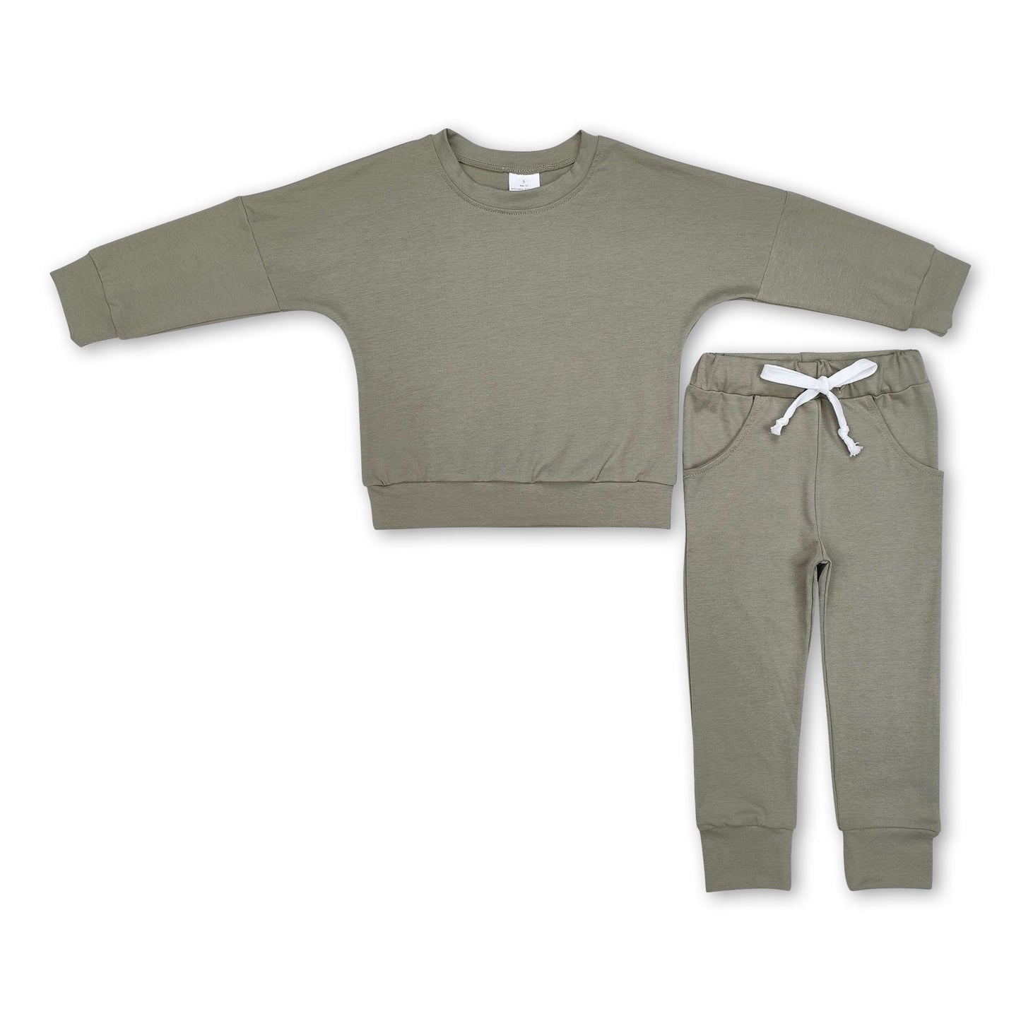Baumwoll-Langarm-Oberteil Taschen Hose Kinderkleidung