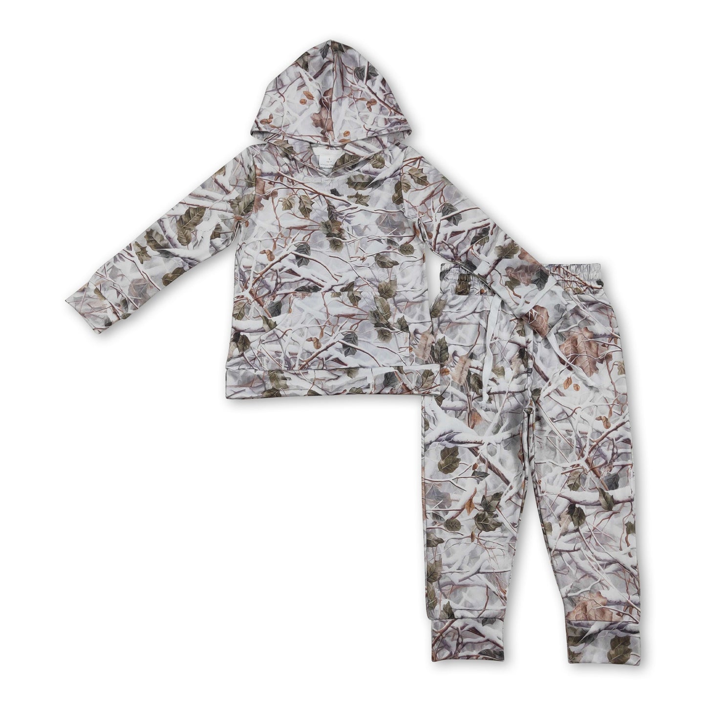 Langarmshirts Blätter Camouflage Hoodie Hosen Kinder Jungen Outfits