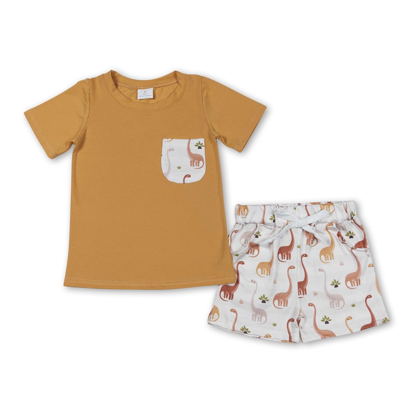 Taschen-Top-Dino-Shorts Jungen-Sommerkleidung