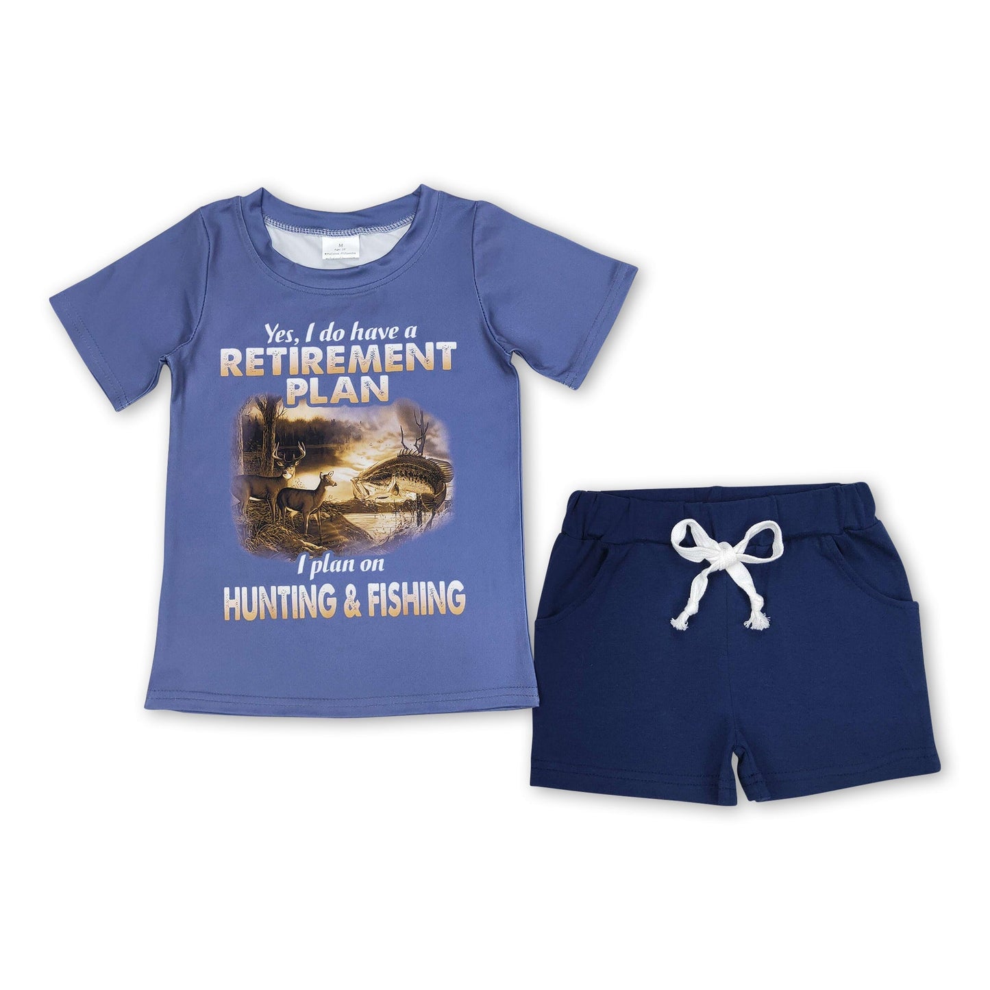 Jagd und Angeln Navy Shorts für Jungen