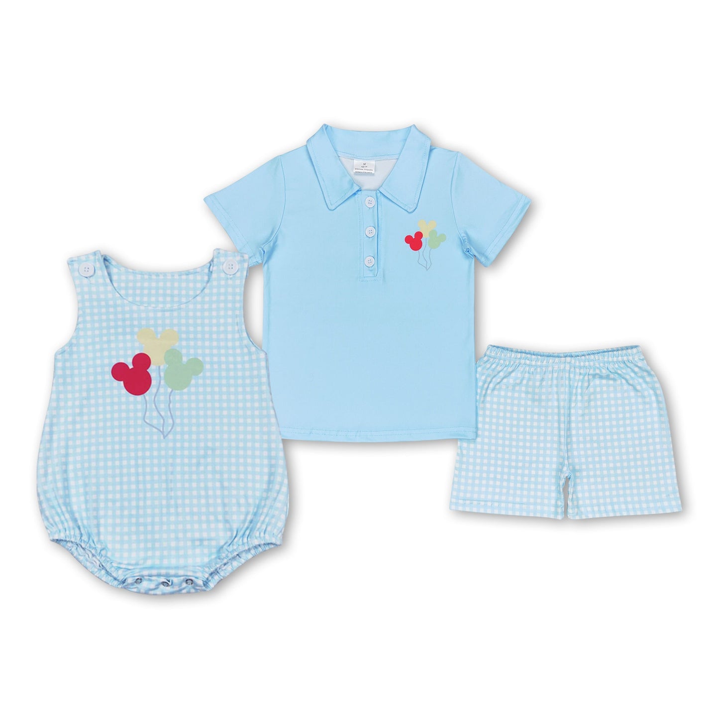 Aqua-Maus Ballon Polohemd Shorts Jungen Sommerkleidung