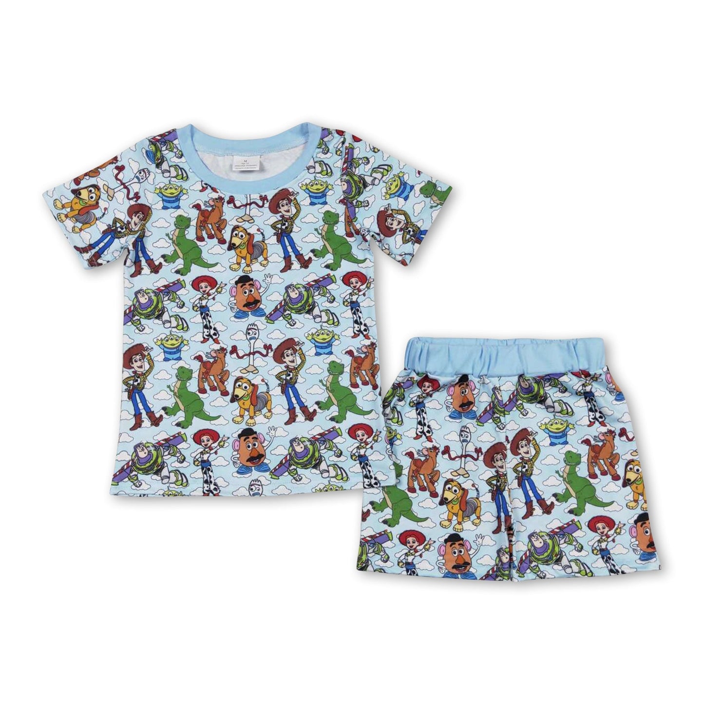 Kurzärmeliges Spielzeughund-Shirt, kurze Jungenpyjamas