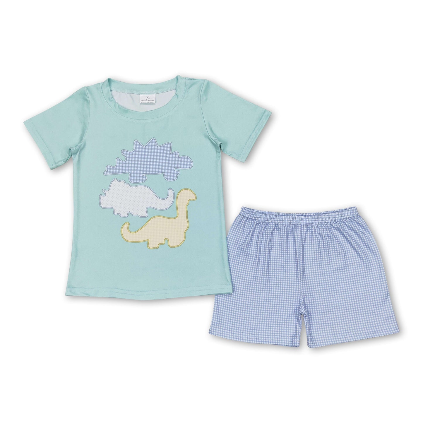 Dinosaurier-Karo-Shorts Jungen Sommerkleidung