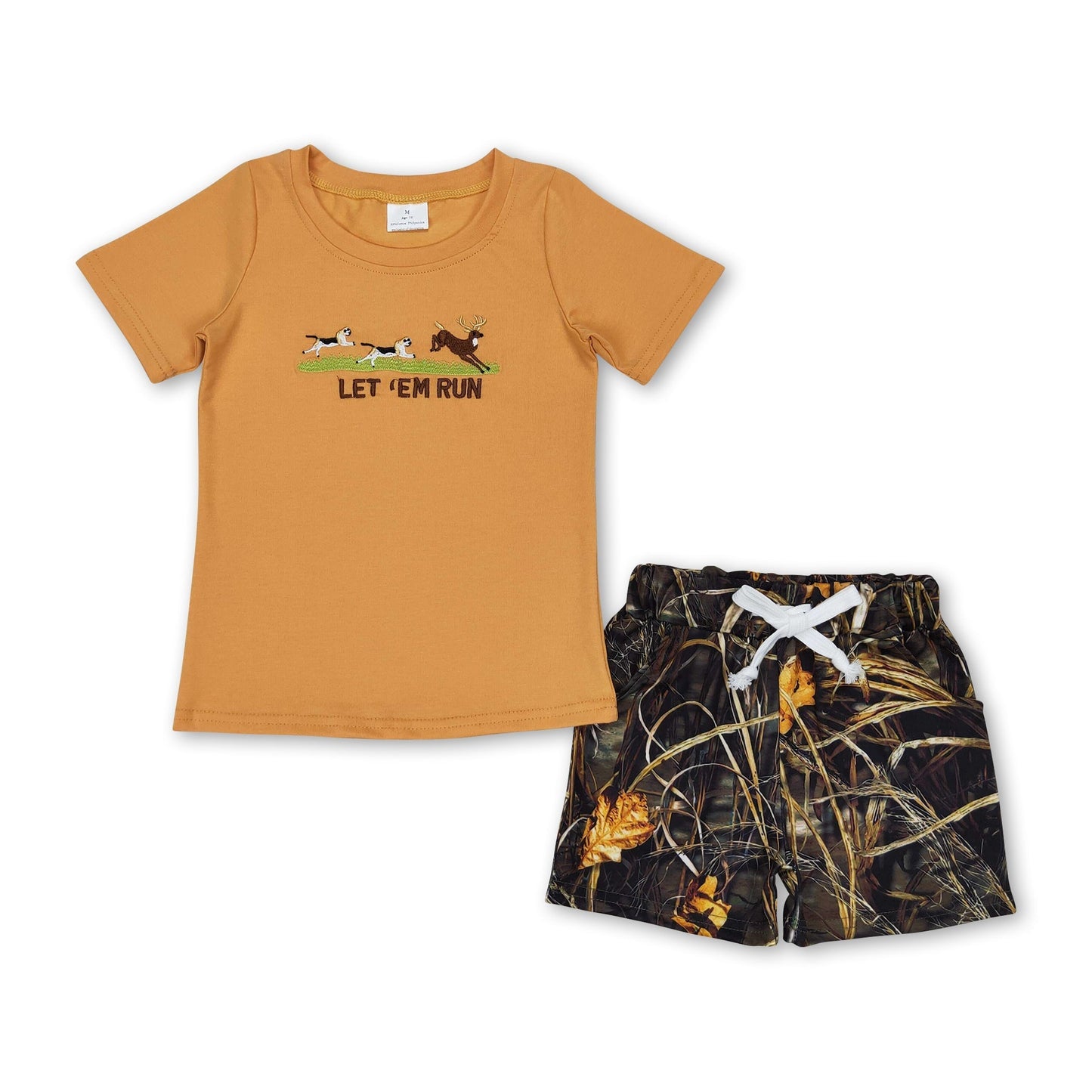 Let 'em run deer top camo shorts Jungenkleidung