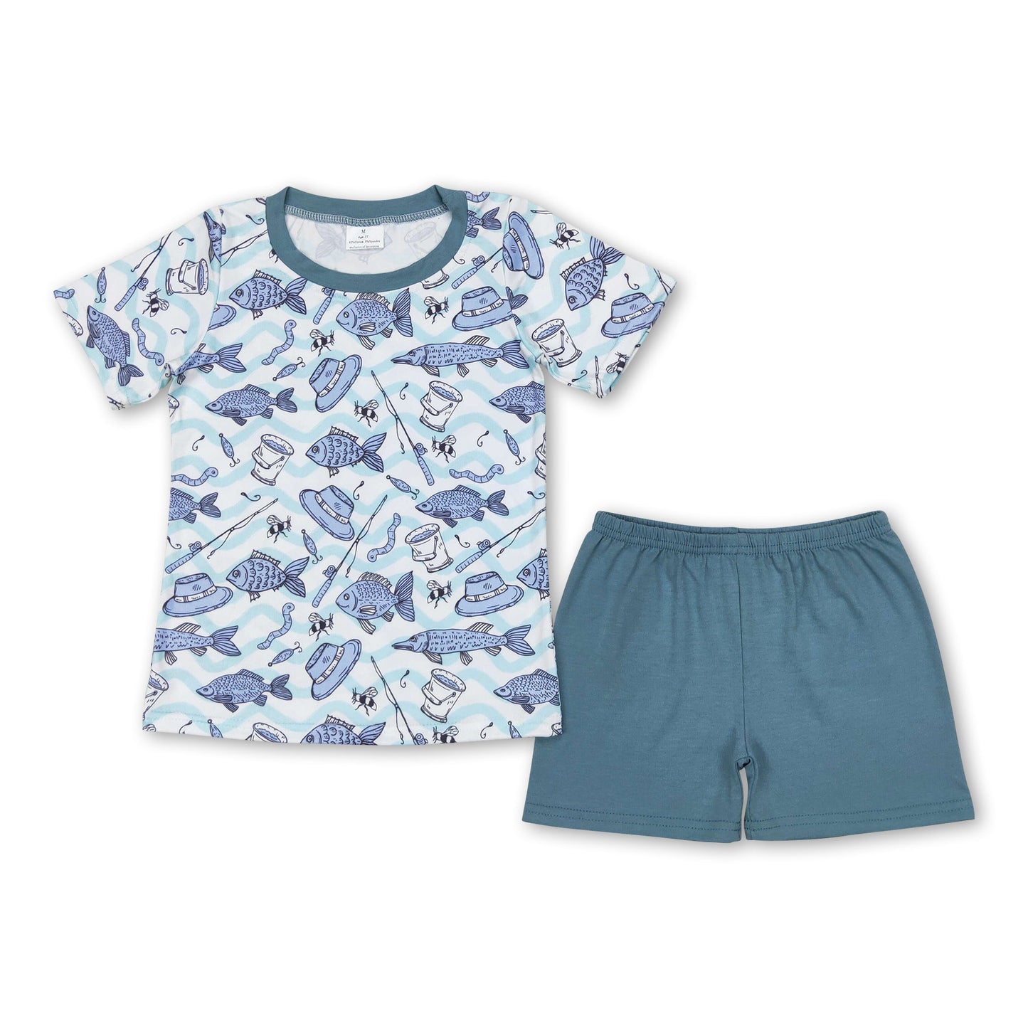 Kurzarm-Angeloberteil Shorts Jungen Sommerkleidung