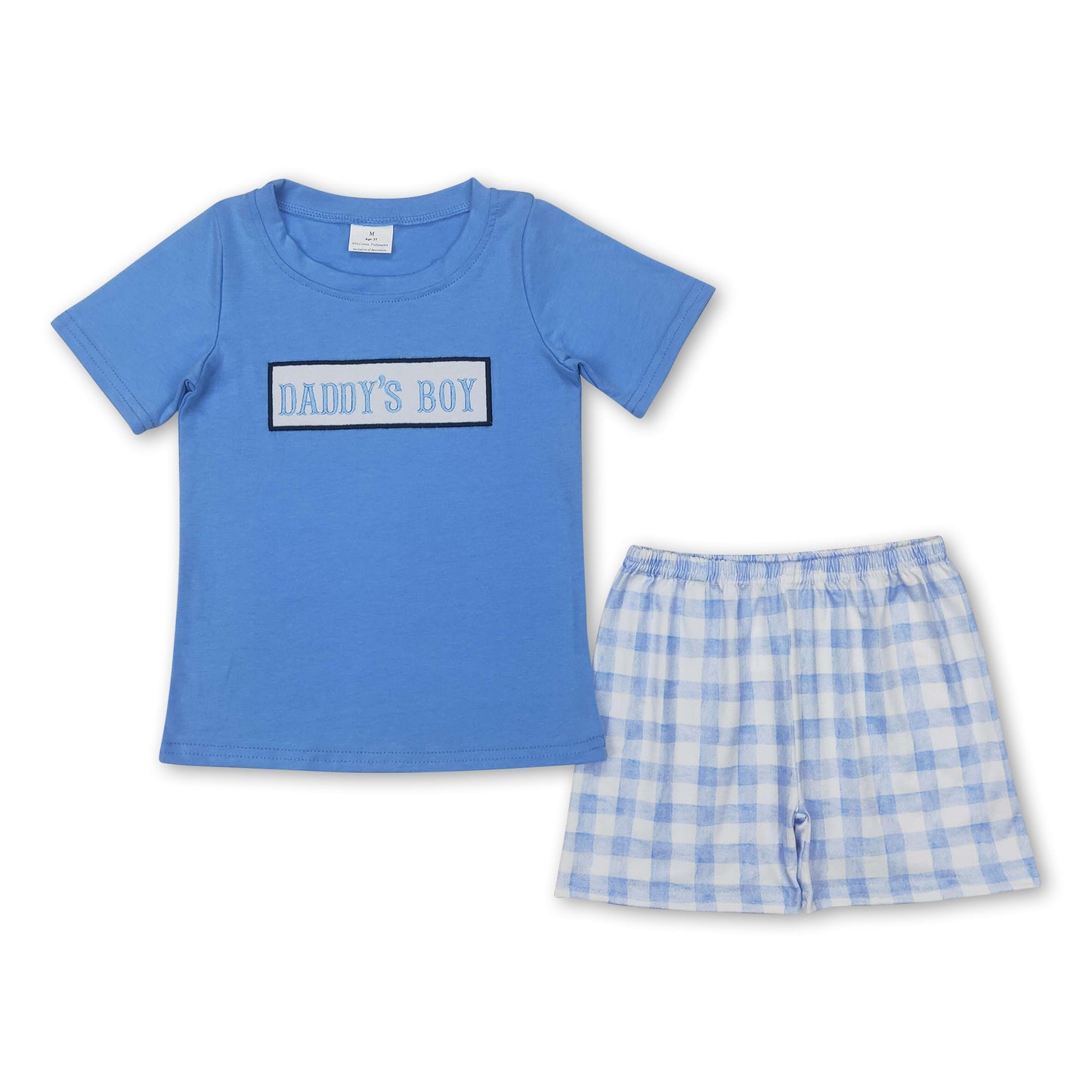Hellblaue Karo-Shorts für Jungen